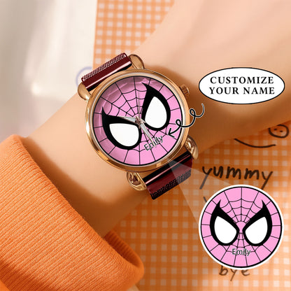 Custom Spider Matching Couple Watches – Personalized Name Edition