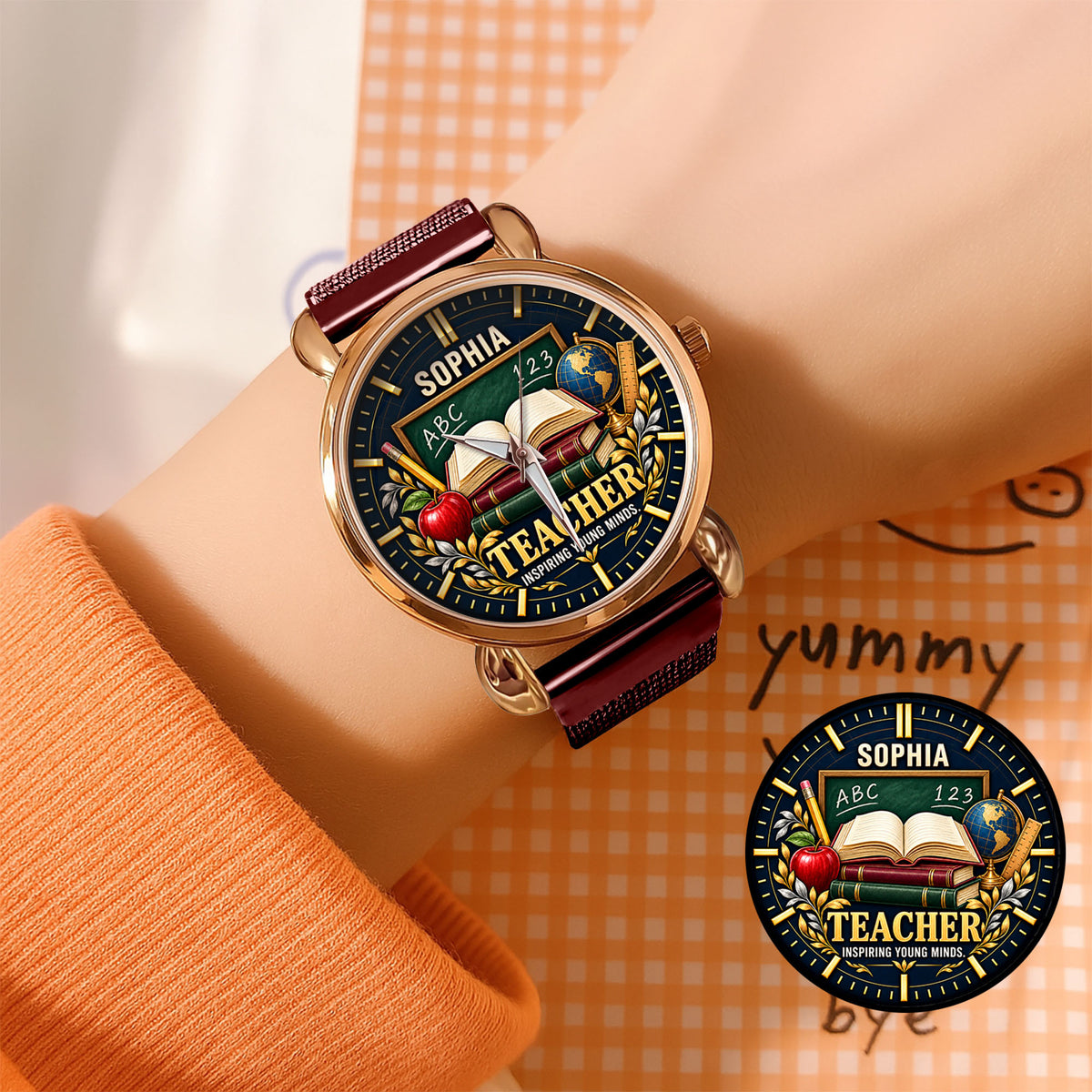 Personalized Teacher Watch – Custom Name Teacher Appreciation Gift