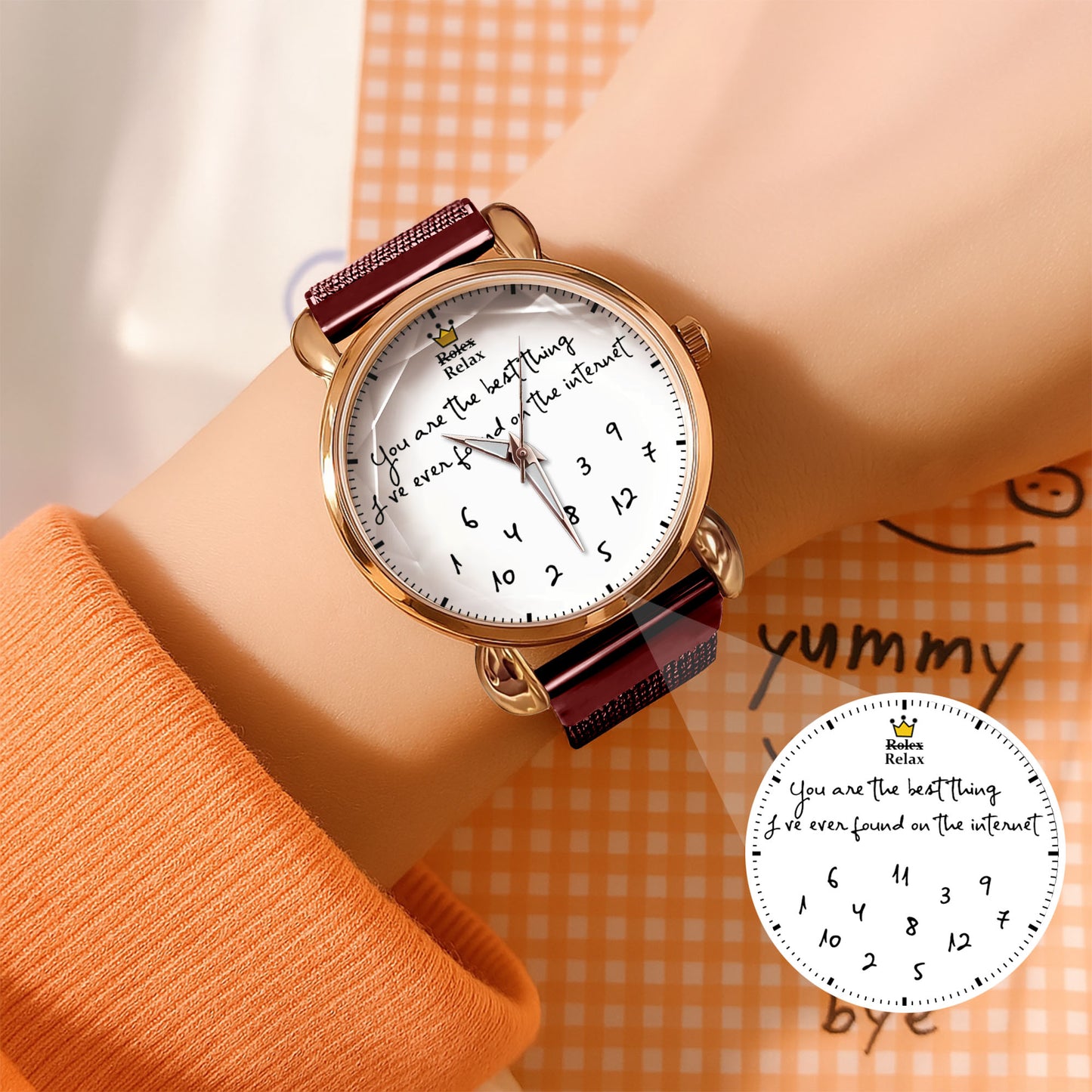 Custom Message Watch for Him – Unique Gift for Boyfriend, Husband, Anniversary & Valentine’s Day