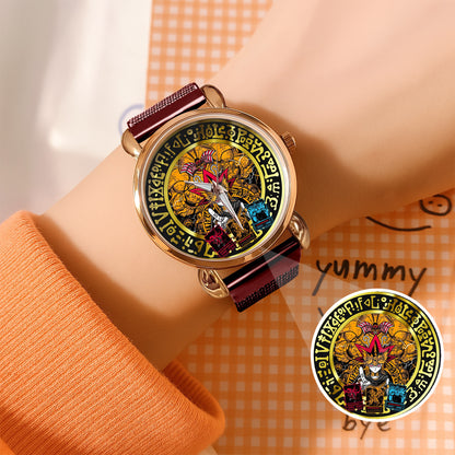 YGO Mystic Duel Anime Watch Dial – Black Alloy Case, Limited Art Design