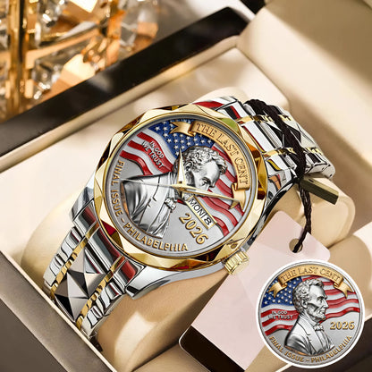 Abraham Lincoln Coin In God We Trust Custom Watch