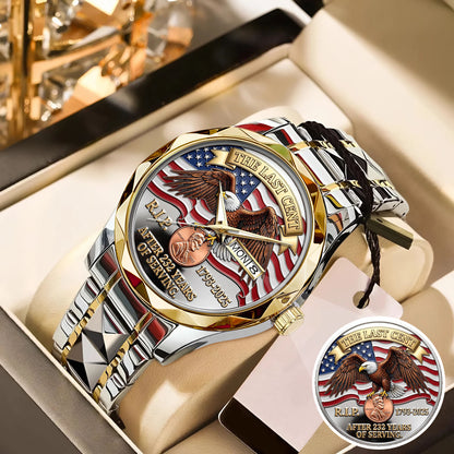 The Last Cent America Eagle Flag Lincoln Custom Watch