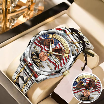 The Last Cent America Eagle Flag Lincoln Custom Watch