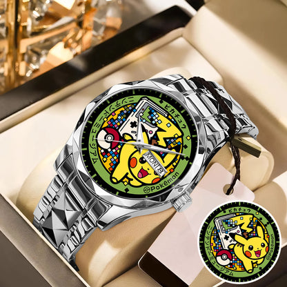 PKM Pikachu Limited Edition Black Stainless Steel Watch