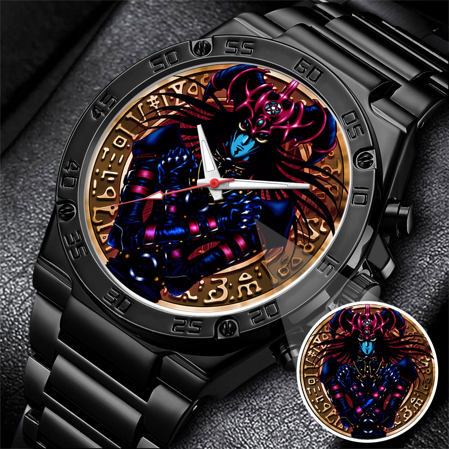 Anime YGO Magician of Black Chaos Watch Dial – Limited Art Design