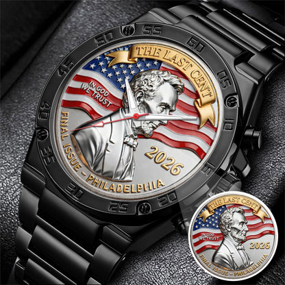Abraham Lincoln Coin In God We Trust Custom Watch