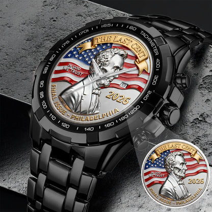 Abraham Lincoln Coin In God We Trust Custom Watch