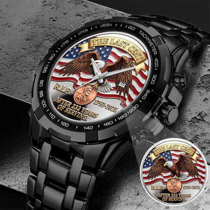 The Last Cent America Eagle Flag Lincoln Custom Watch