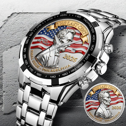 Abraham Lincoln Coin In God We Trust Custom Watch