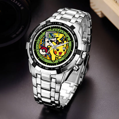 PKM Pikachu Limited Edition Black Stainless Steel Watch