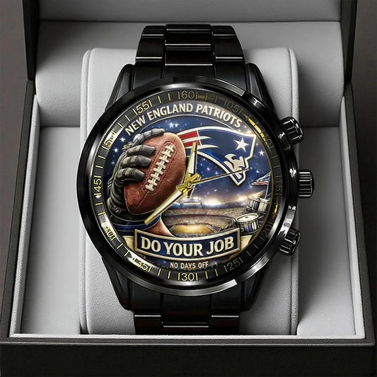 New England Patriots Champions Stainless Steel Watch