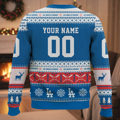 LA Dodgers 2025 Worlds Series Champion Christmas Ugly Sweatshirt