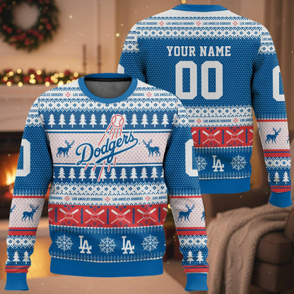 LA Dodgers 2025 Worlds Series Champion Christmas Ugly Sweatshirt