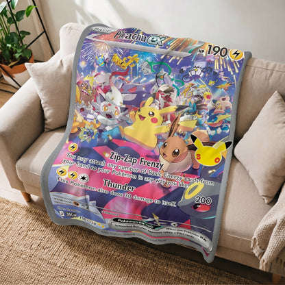 PKM 150/128 Pikachu Ex 30th Celebration Fleece Blanket