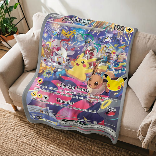 PKM 150/128 Pikachu Ex 30th Celebration Fleece Blanket
