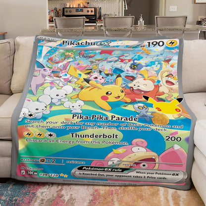 PKM 149/128 Pikachu Ex 30th Celebration Fleece Blanket
