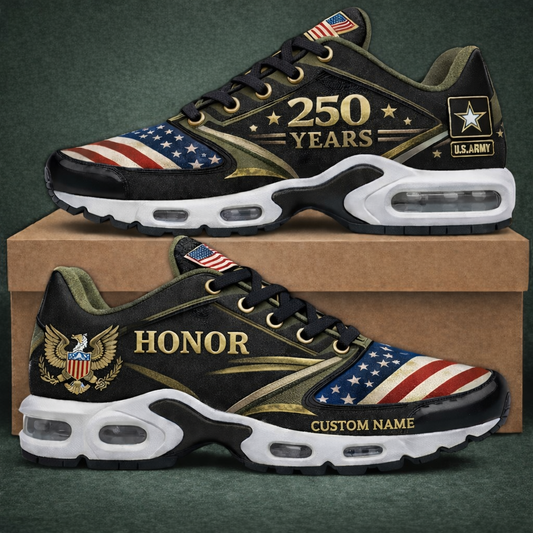 Custom U.S. Army 250th Anniversary USA Printed Sneakers