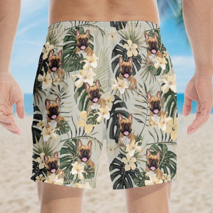 Custom Photo Summer State Of Mind - Dog & Cat Personalized Custom Tropical Hawaiian Aloha Men Beach Shorts