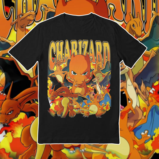 PKM Charizard Printed Graphic Sweatshirt T-Shirt