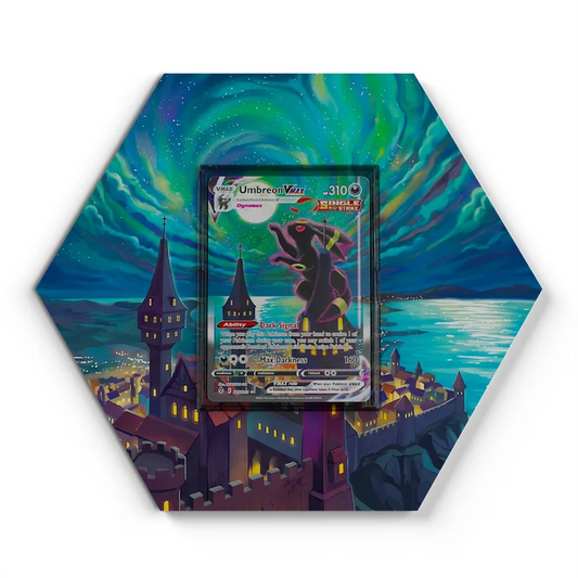 215/203 Umbreon VMAX Pokémon Card Artwork Hexagon Display
