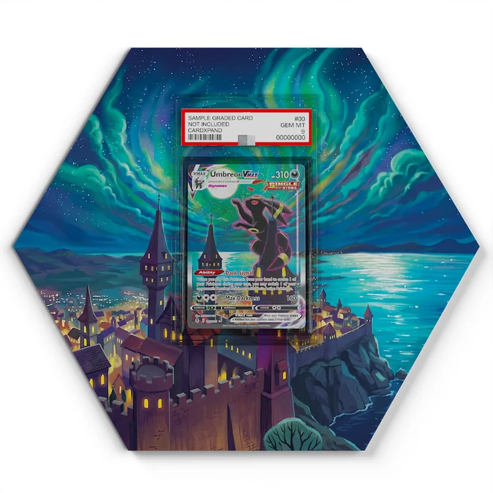 215/203 Umbreon VMAX Pokémon Card Artwork Hexagon Display