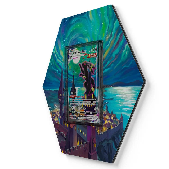 215/203 Umbreon VMAX Pokémon Card Artwork Hexagon Display