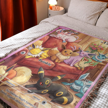 PKM Eevee Evolution Custom Woven Blanket