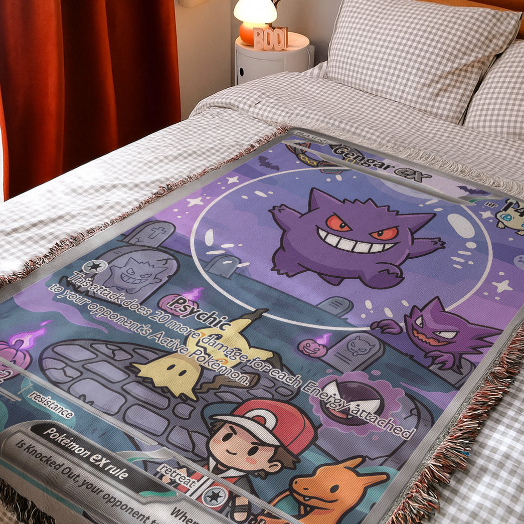 PKM Gengar Custom Woven Blanket