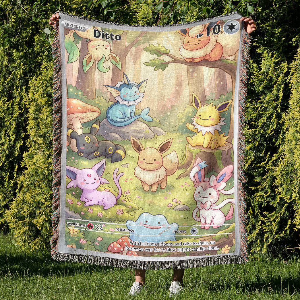 PKM Eevee Evolution Custom Woven Blanket