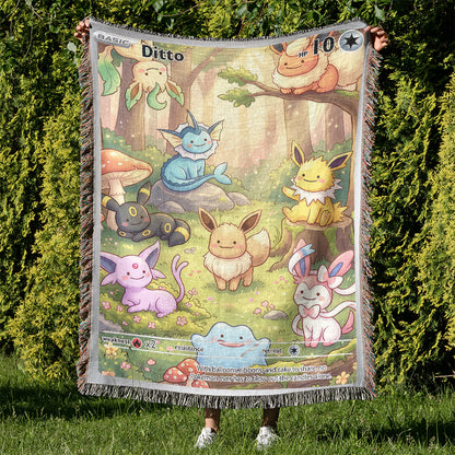 PKM Eevee Evolution Custom Woven Blanket