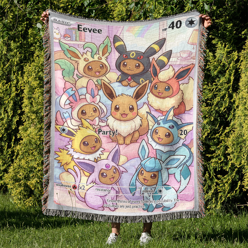 PKM Eevee Evolution Custom Woven Blanket