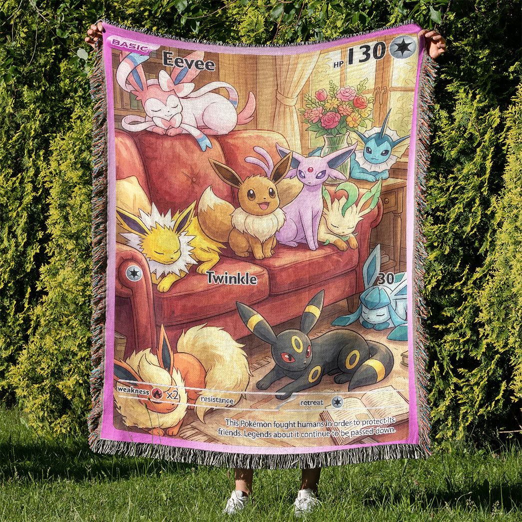 PKM Eevee Evolution Custom Woven Blanket