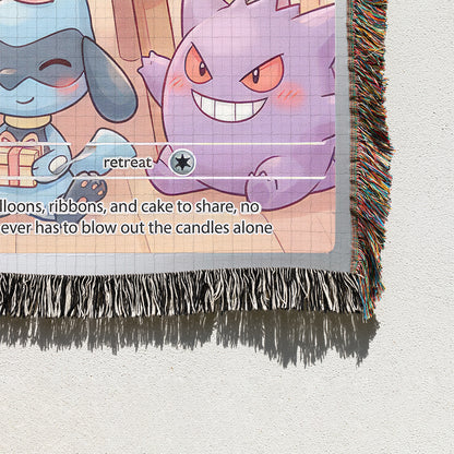 PKM Mimikyu Birthday Gift Custom Woven Blanket