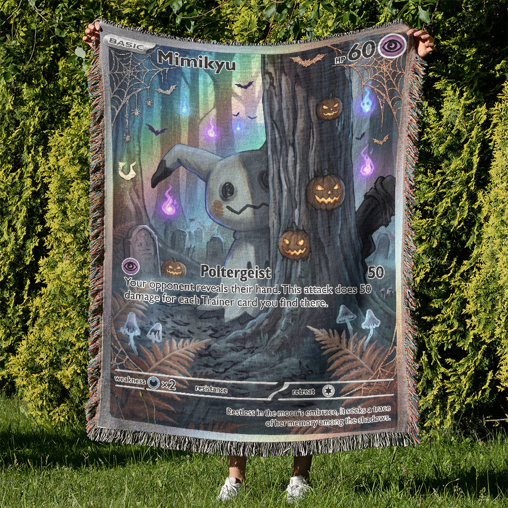 PKM Mimikyu Halloween Custom Woven Blanket