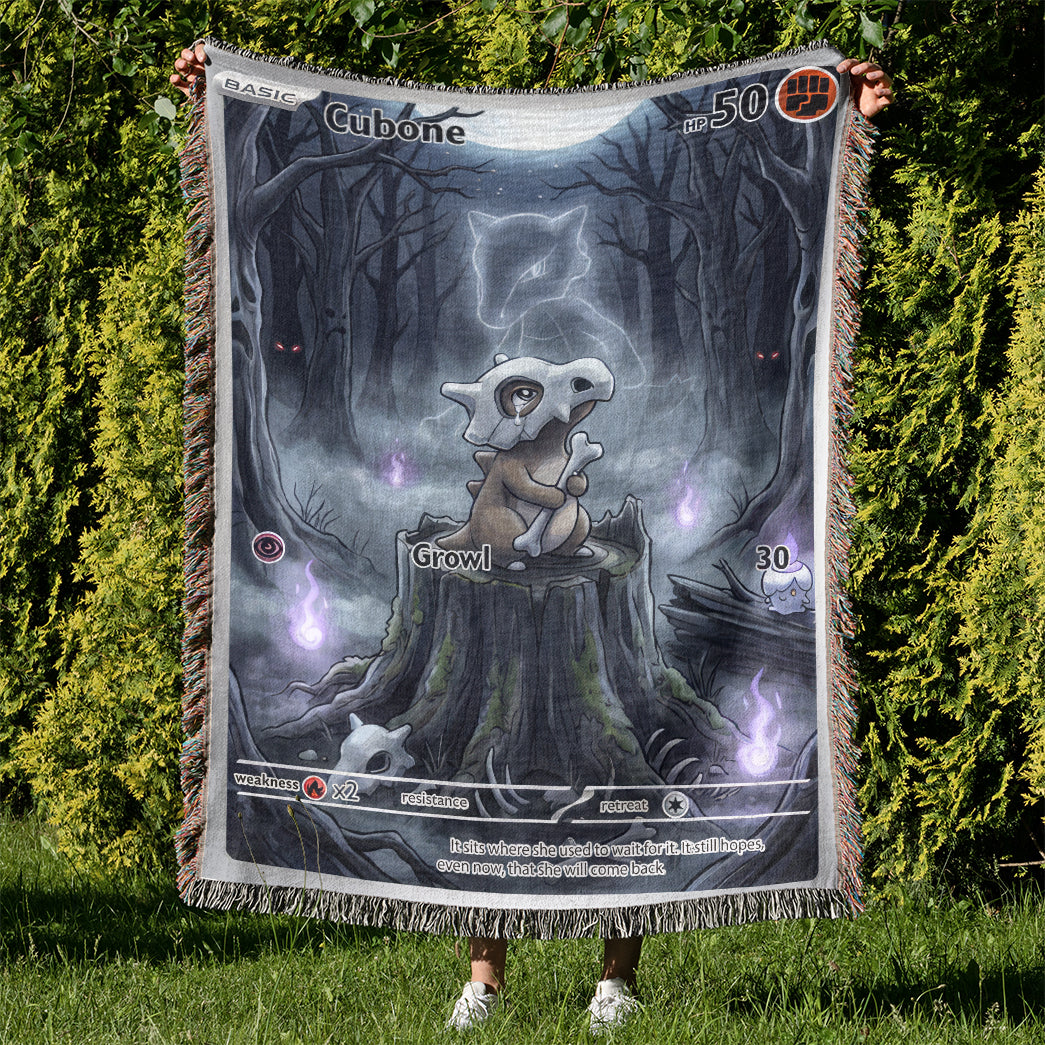 PKM Dark Cubone Custom Woven Blanket