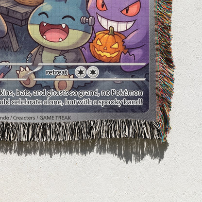PKM Pikachu And Friends Trick Or Treat Custom Woven Blanket