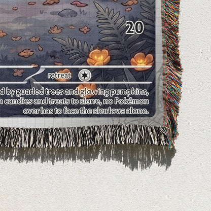 PKM Bulbasaur Happy Halloween Custom Woven Blanket