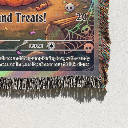 PKM Charmander Trick Or Treat Custom Woven Blanket