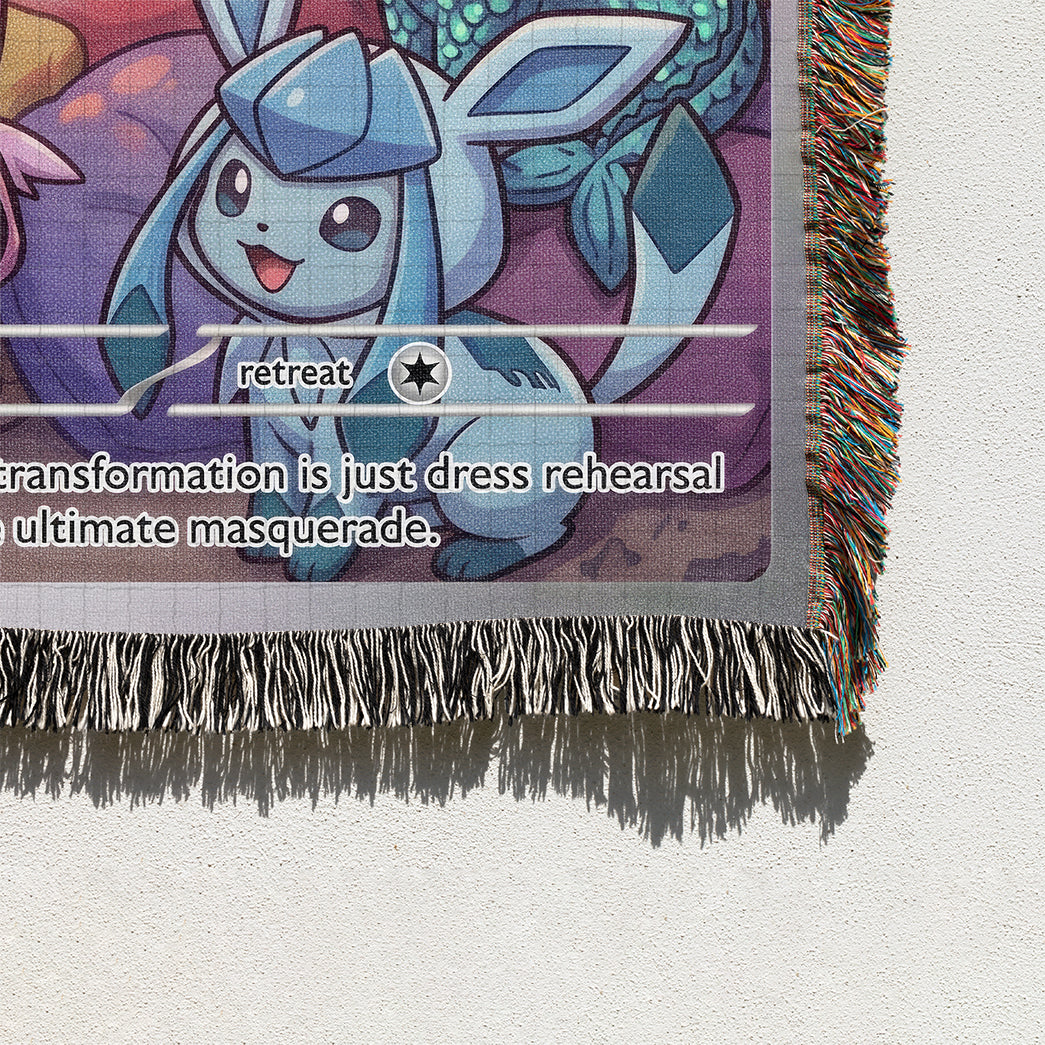 PKM Eevee Evolution Halloween Custom Woven Blanket