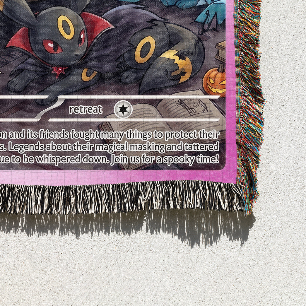 PKM Eevee Halloween Custom Woven Blanket