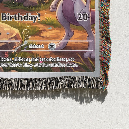 PKM Charizard Birthday Gift Custom Woven Blanket