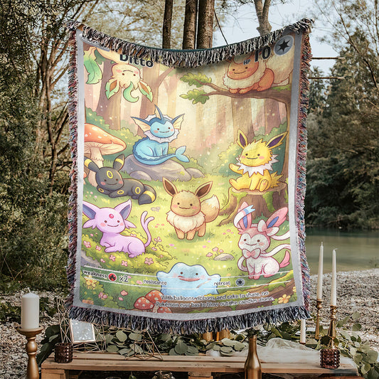 PKM Eevee Evolution Custom Woven Blanket