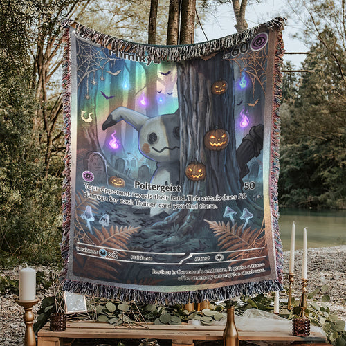 PKM Mimikyu Halloween Custom Woven Blanket