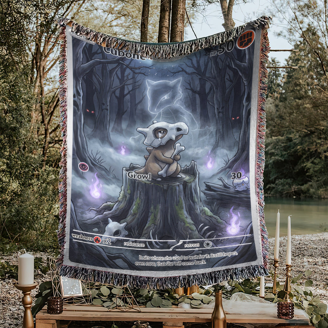 PKM Dark Cubone Custom Woven Blanket