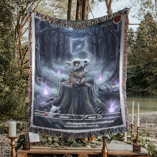 PKM Dark Cubone Custom Woven Blanket