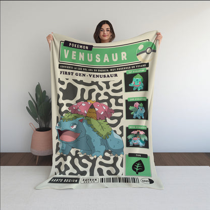 Anime PKM Venusaur Blanket Holiday Gift