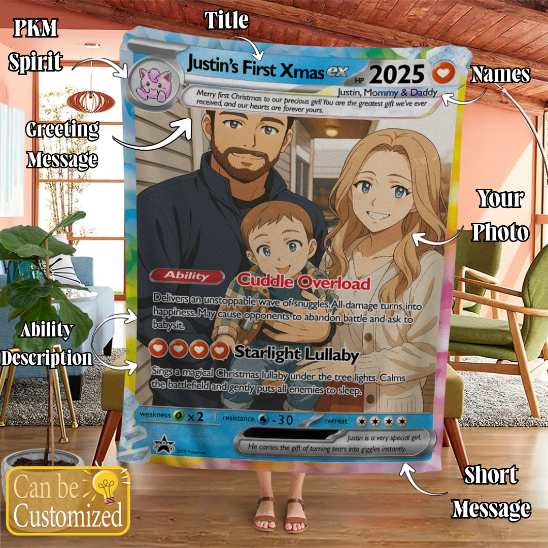 Personalized PKM Photo Art Blanket - Family Edition