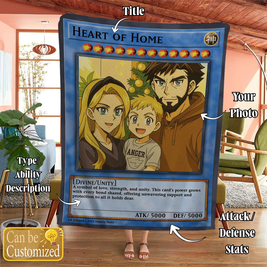 Personalized YGO Photo Art Blanket - Family Edition