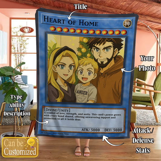 Personalized YGO Photo Art Blanket - Family Edition