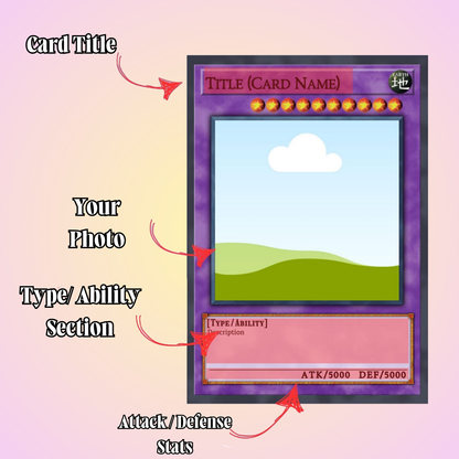 Personalized YGO Card Custom Photo Art Poster - Family Edition